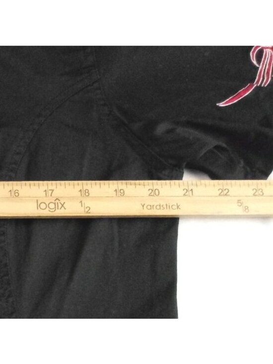 Chrome Eagle Black shirt XXL Women button down Chix Custom Cycles Embroydered - Picture 12 of 15